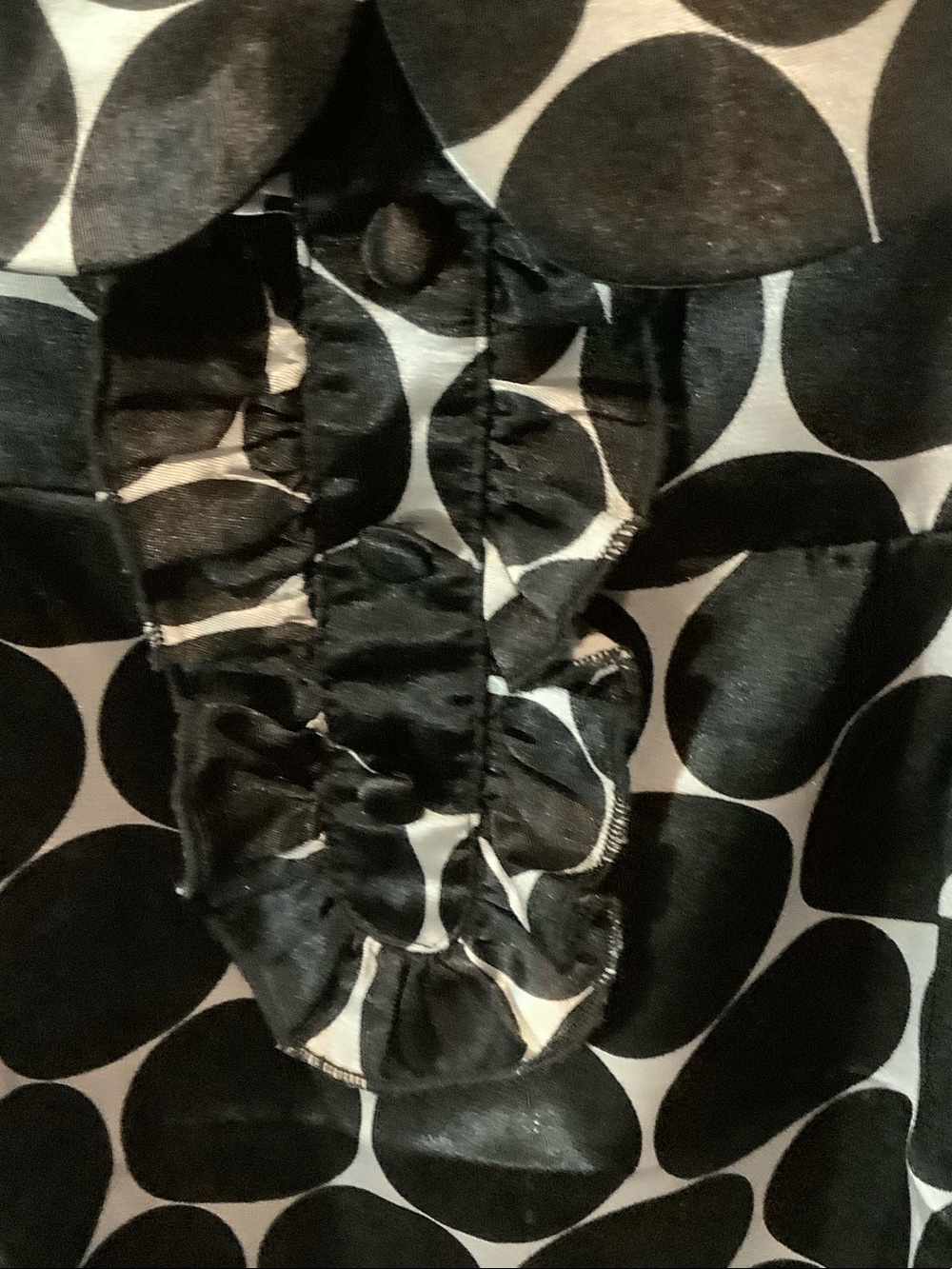 Maurices Black and White Polka Dot Satin Top - Picture 7 of 9